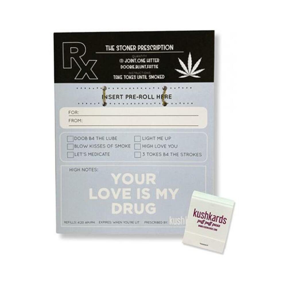 850045911126_1 The Stoner Prescription Greeting Card W/matchbook - Image 1