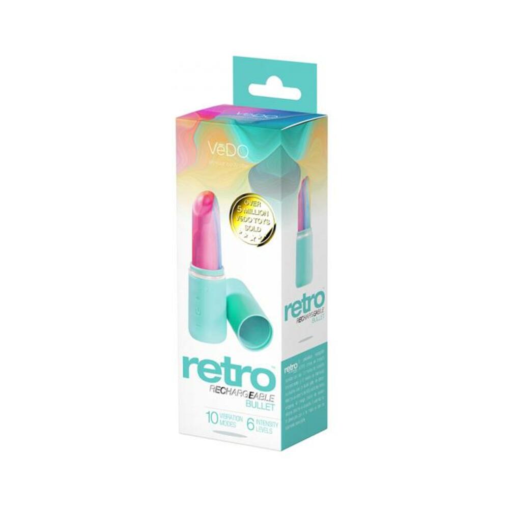 850052871116_1 Vedo Retro Rechargeable Bullet Turquoise - Image 1