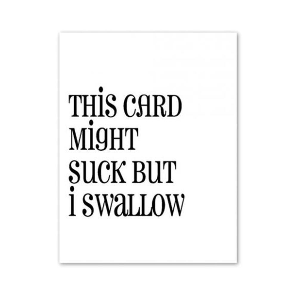 850059990131_1 Suck Vs Swallow Greeting Card - Image 1