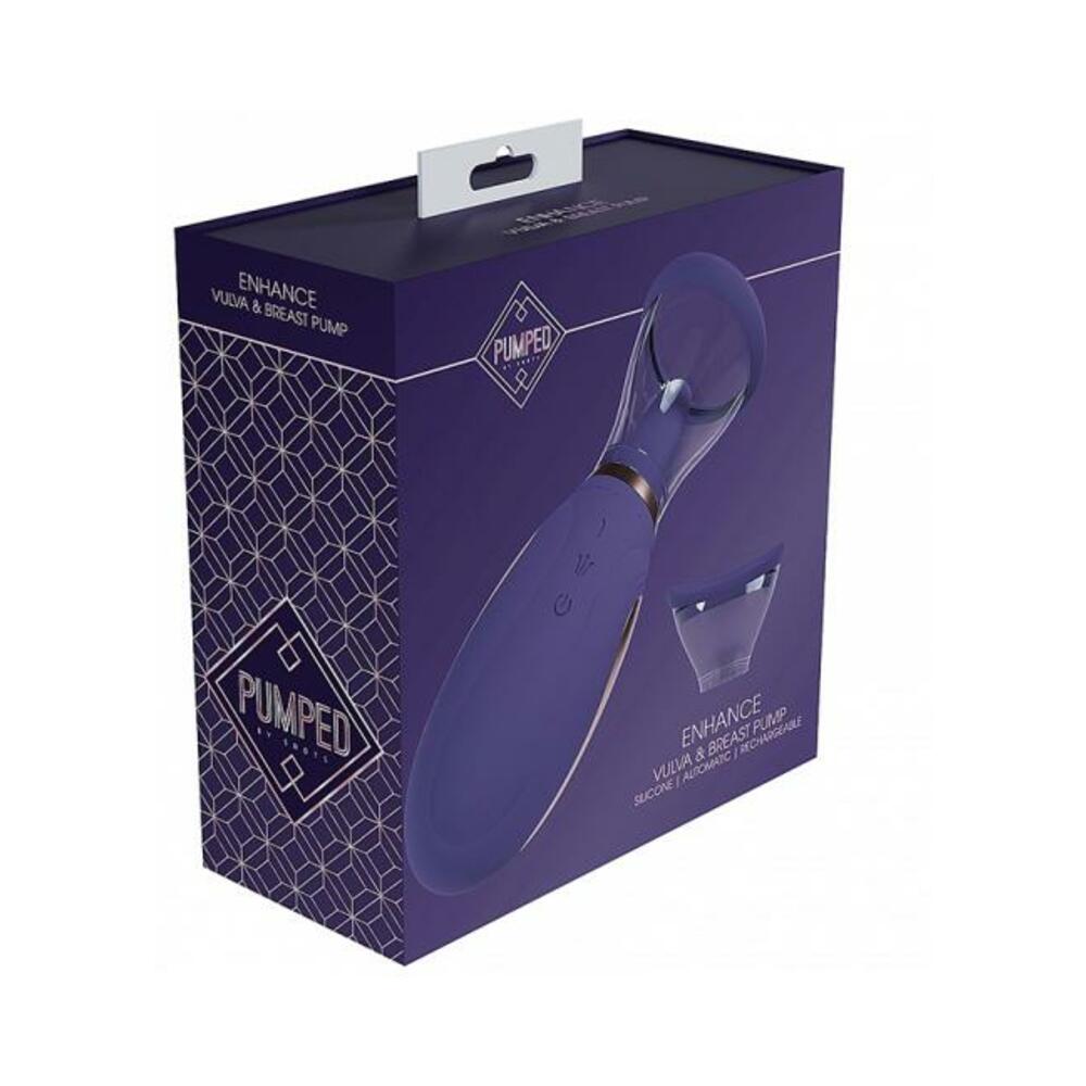 8714273054791_1 Pumped Enhance Automatic Rechargeable Vulva & Breast Pump Purple - Image 1