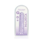 Shots Realrock Crystal Clear 7" Straight Dildo W/suction Cup - Purple