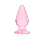 Realrock Crystal Clear 4.5 In. Anal Plug Pink