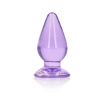 Realrock Crystal Clear 3.5 In. Anal Plug Purple