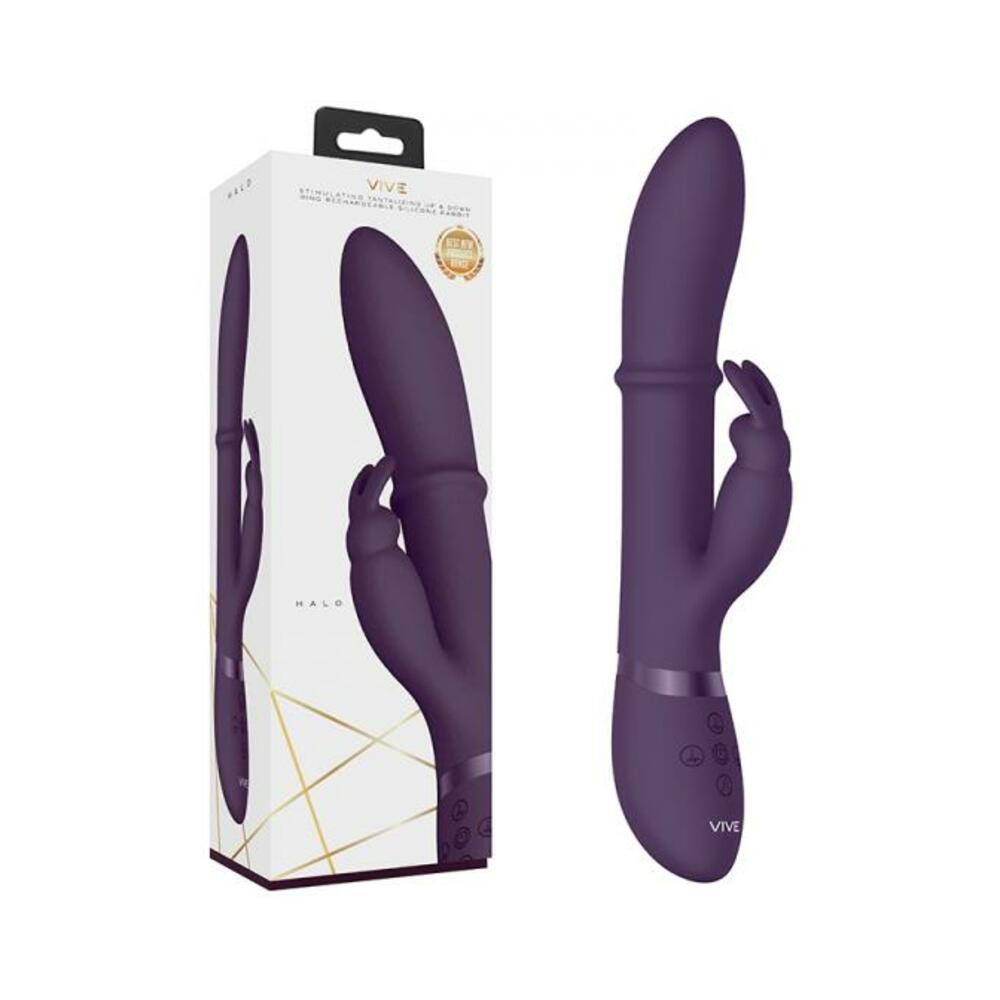 8714273545039_1 Vive Halo Rabbit Vibrator Purple - Image 1