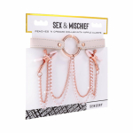 Sex & Mischief Peaches 'n CreaMe Collar with Nipple Clamps - Image 3
