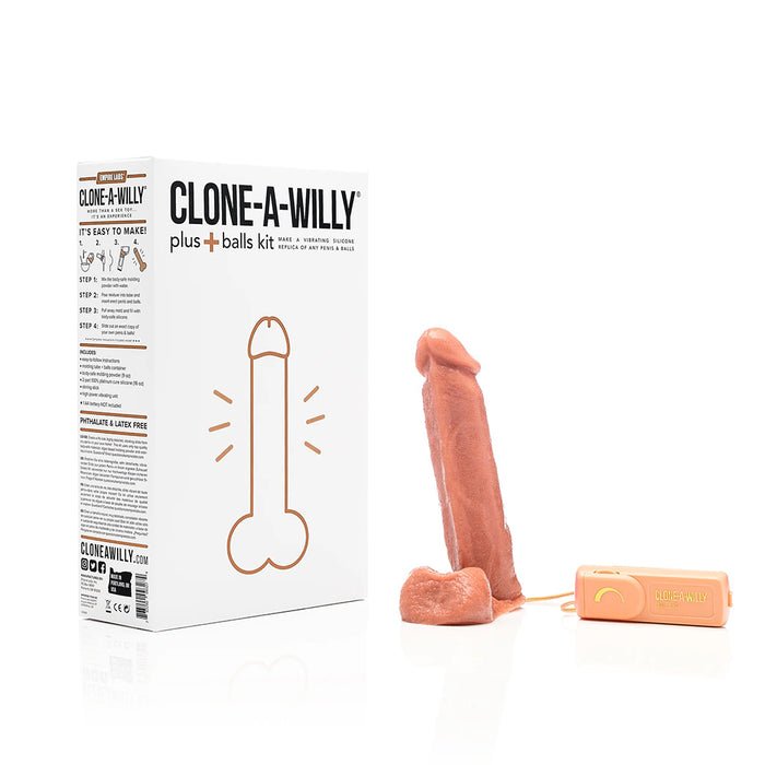 91760A_700x700_ea2fa314-320d-43e6-b822-1a7eac6c65a2 Clone-A-Willy Plus With Balls Medium Skin Tone - Image 1