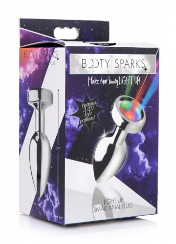 AG173Slightupsmallanalplug Booty Sparks Light Up Anal Plug - Small - Image 1