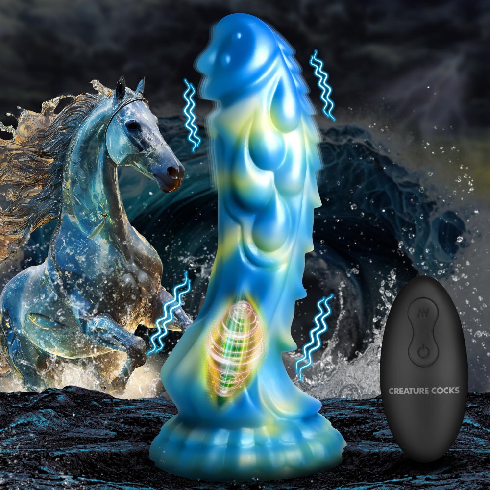 AH168_STD-MAIN_1000x1000_5cabdbd6-bcc0-48e6-a821-800dd35cab0e Sea Stallion Vibrating Silicone Dildo With Remote - Image 1