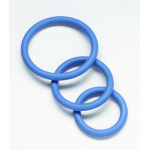Spartacus Nitrile Cock Ring Set - Blue Pack of 3