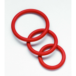 Spartacus Nitrile Cock  Ring Set - Red Pack of 3