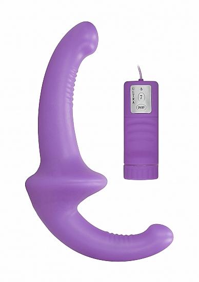 CNVASU-OU323PUR5bad0fc11ecd7 Ouch Vibrating Silicone Strapless Strap On Purple - Image 1