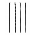Shots Ouch Advanced Urethral Sounding Silicone Spiral Plug Set - Black
