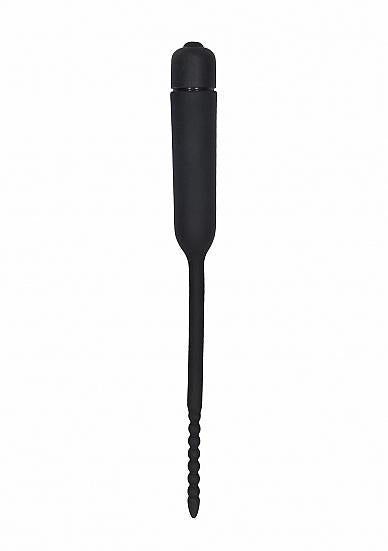 CNVASU-OU439BLK5d97c3da53209 Silicone Vibrating Bullet Plug With Beaded Tip - Urethral Soundi - Image 1