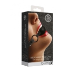 Breathable Ball Gag - With Roughend Denim Straps - Black - Image 2