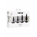 No. 80 - 4-piece Butt Plug Set - Black - Image 2
