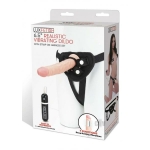 Lux Fetish 6.5" Realistic Vibrating Dildo W/strap On Harness Set - Image 2