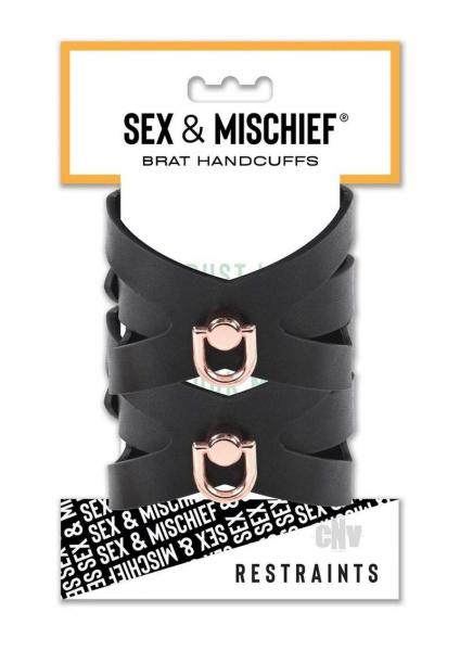 CNVEF-EESS098-406419725f571c9 Sandm Brat Handcuffs Black/rose Gold - Image 1
