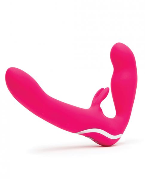 CNVEF-ELHHR-74311_21573662468 Happy Rabbit Strapless Strap On Vibrating Pink - Image 1
