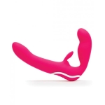Happy Rabbit Strapless Strap On Vibrating Pink - Image 2