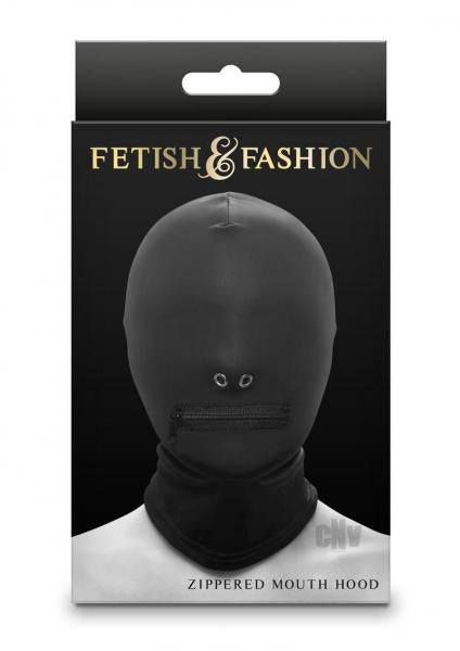 CNVEF-ENS1803-53652664fb9271b Fetish Fashion Zippered Mouth Hood Blk - Image 1