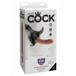King Cock Strap On Harness With 8 Inches Cock Tan - Image 3