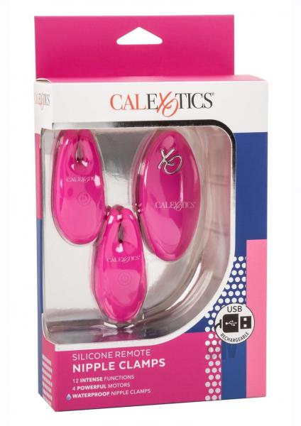 CNVEF-ESE-0077-77-360f9343231dc3 Silicone Nipple Clamps W/remote - Pink - Image 1