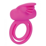 Dual Clit Flicker Enhancer Vibrating Cock Ring Pink