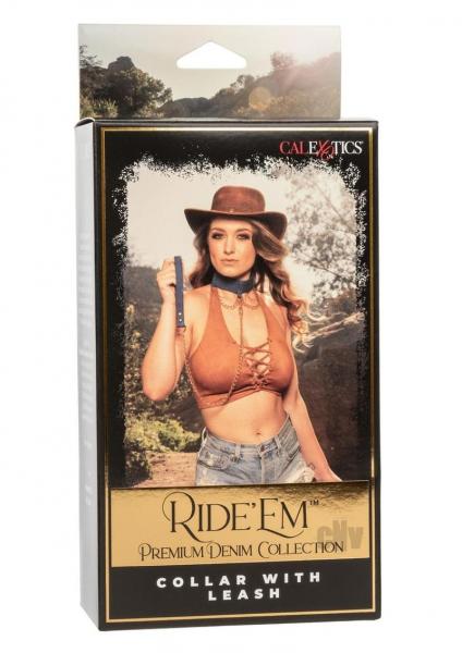 CNVEF-ESE-2708-40-364ccbe5ec1fd3 Ride Em Premium Denim Coll Collar Leash - Image 1