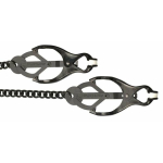 Black Butterfly Nipple Clamps With Chain - Image 2