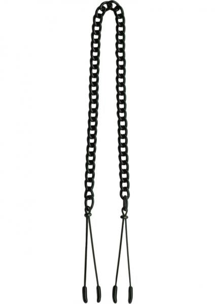 CNVEF-ESPF-54_MANSPF-54_2 Black Tweezer Clamp W/Link Chain - Image 1