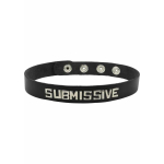 Wordband Collar - Submissive - Black