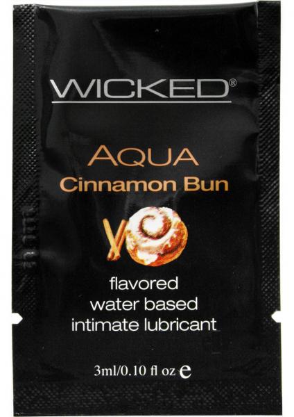 CNVEF-EWI90340573597a3a5de8 Wicked Sensual Care Aqua Waterbased Lubricant - .1 Oz Cinnamon Bun - Image 1