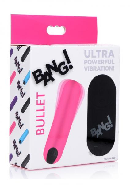 CNVEF-EXR-AG366-PNK5e4bb6af74fe8 Bang! Vibrating Bullet W/ Remote Control - Pink - Image 1
