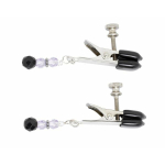 Adjustable Broad Tip Nipple Clamps W/Purple Beads - Image 2