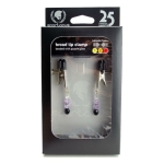 Adjustable Broad Tip Nipple Clamps W/Purple Beads - Image 3