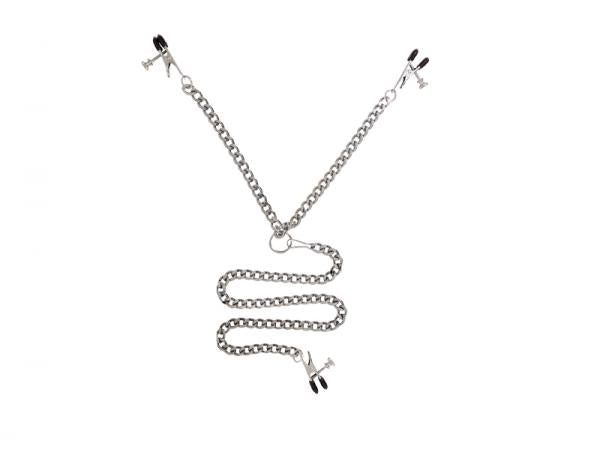 CNVELD-1990-F2_2 Y Style Adjustable Broad Tip Nipple Clamps With Clit Clamp Silver - Image 1