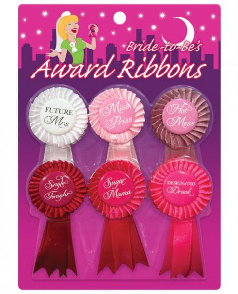 CNVELD-7849-2056bdbb931416a Bride To Be Award Ribbons 6 Pack - Image 1