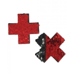 Pastease Color Changing Flip Sequins Cross Red Black O/S