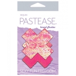Pastease Color Changing Flip Sequins Cross Pasties Pink O/S - Image 2