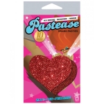 Heart Red Glitter Pasties O/S - Image 2