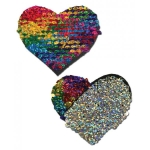 Pastease Color Changing Flip Sequins Heart Rainbow O/S