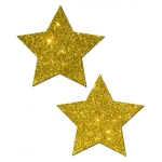 Gold Glitter Rock Star Pasties O/S