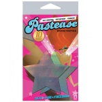 Pastease Holographic Star Silver Pasties O/S - Image 2