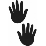 Hands Black Pasties O/S