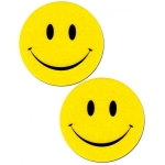 Smiley Face Yellow Pasties O/S