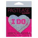 Pastease Bridal I Do Hearts Pasties Silver O/S - Image 2