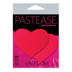 Pastease Basic Heart Black Light Reactive - Neon Red O/s