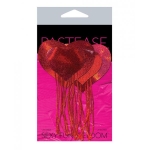 Pastease Tassel Holographic Heart - Red O/s