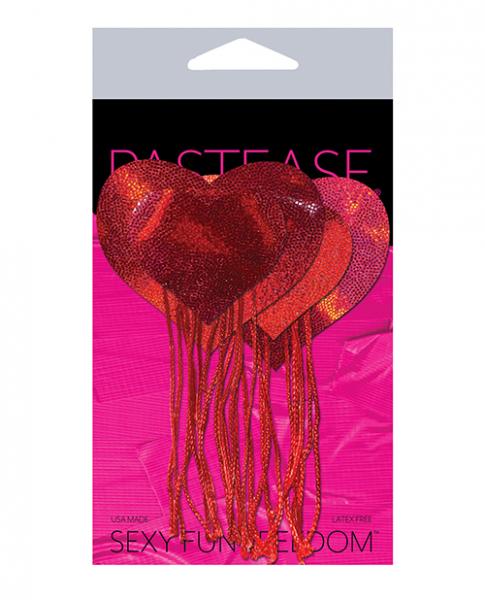 CNVELD-8284-HRTTASHOLRD626bb787c8236 Pastease Tassel Holographic Heart - Red O/s - Image 1