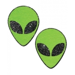 Green Glitter Alien Pasties O/S